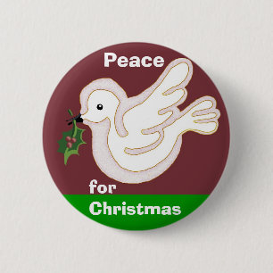 Peace for Christmas 2 Inch Round Button