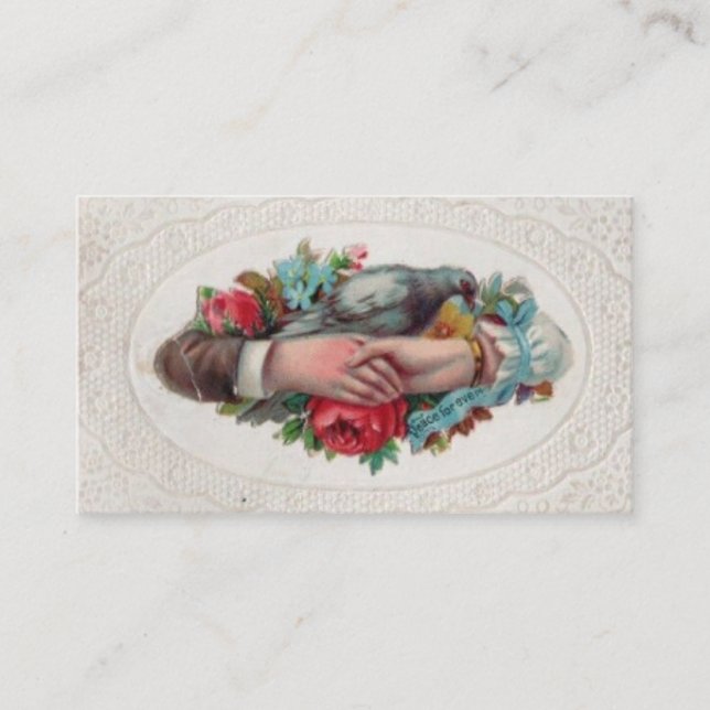 Peace for ever - Victorian Calling Cards (Front)