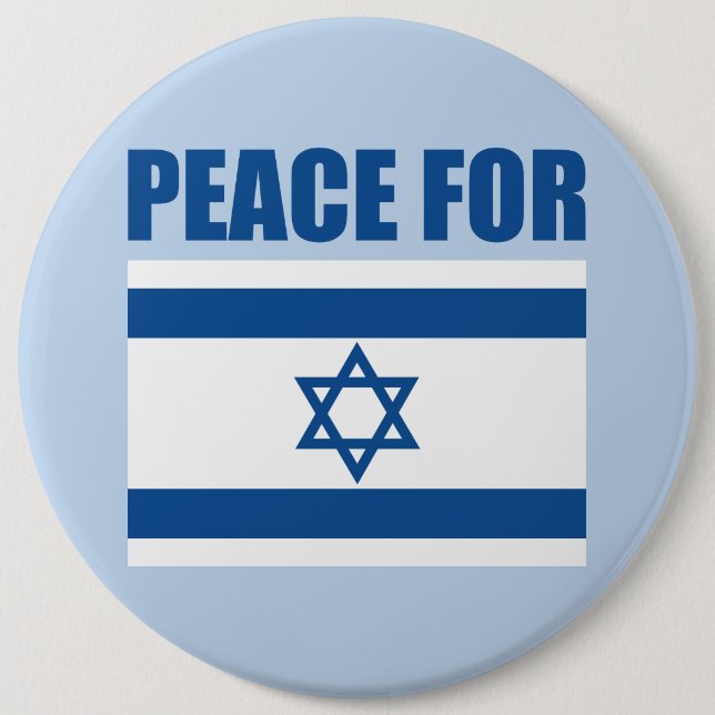 Peace for Israel 6 Inch Round Button (Front)