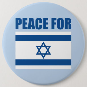 Peace for Israel 6 Inch Round Button