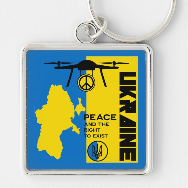 Peace For The Ukraine Keychain (Front)