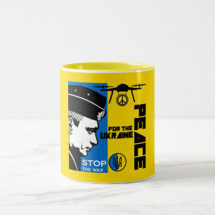 Peace For The Ukraine Two-Tone Coffee Mug