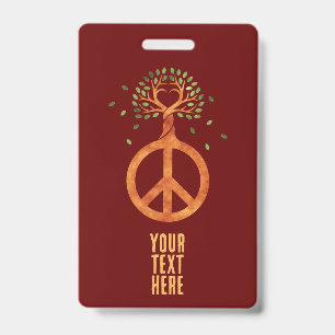 Peace For Trees - Flower Power Heart 1 Badge