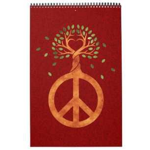 Peace For Trees - Flower Power Heart 1 Calendar