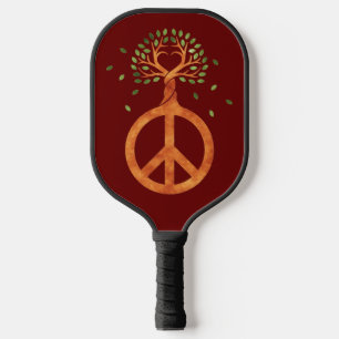 Peace For Trees - Flower Power Heart 1 Pickleball Paddle