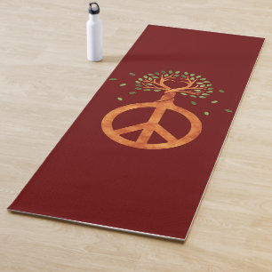Peace For Trees - Flower Power Heart 1 Yoga Mat
