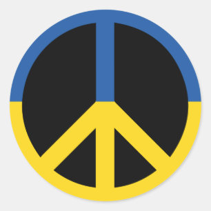 peace for ukraine classic round sticker