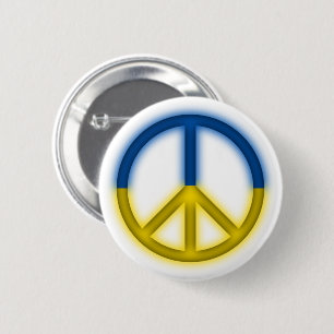 Peace For Ukraine Logo 2 Inch Round Button