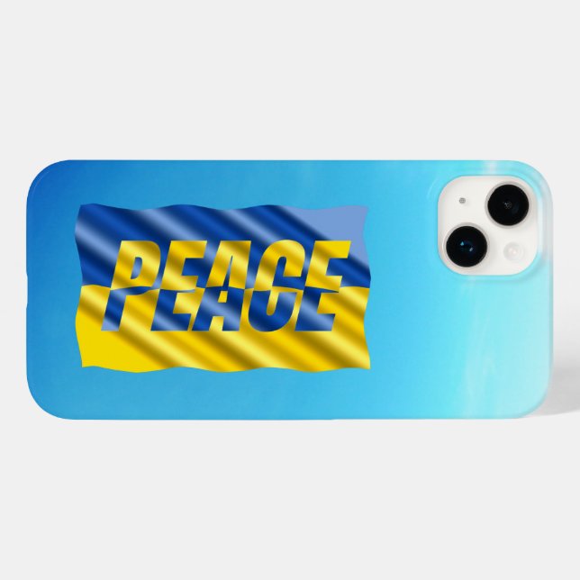 PEACE for Ukraine PEACE over Ukraine Flag blue sky Case-Mate iPhone Case (Back (Horizontal))