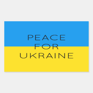 Peace For Ukraine Simple Minimal Ukrainian Flag Sticker