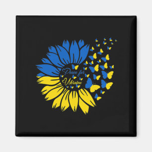 Peace For Ukraine Sunflower Ukrainian Butterfly Uk Magnet