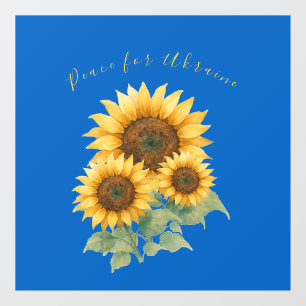Peace for Ukraine. Sunflowers symbol of Peace.  Window Cling