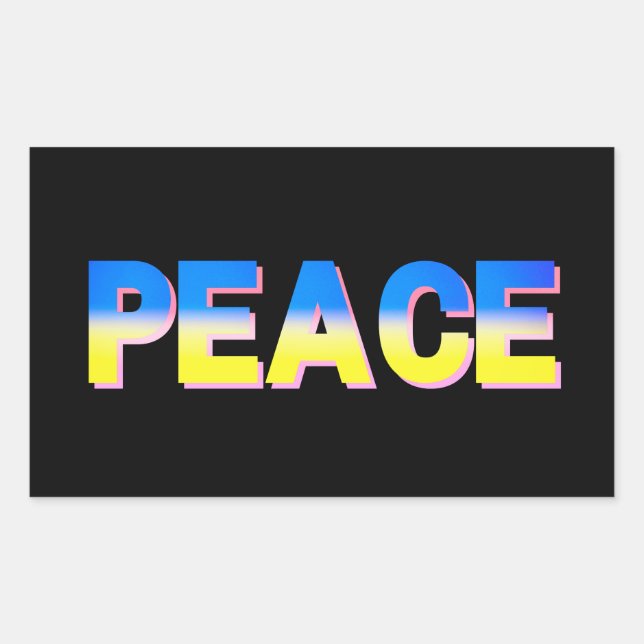PEACE for Ukraine Ukrainian Anti War No War Sticker (Front)