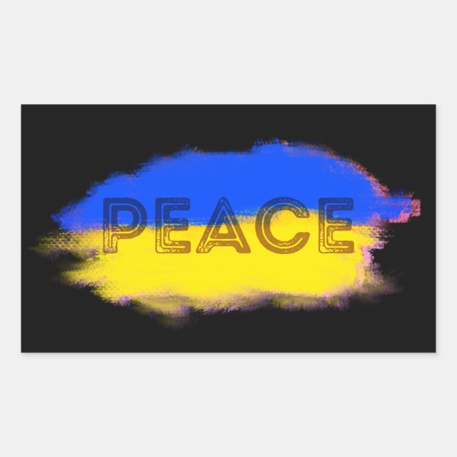 PEACE for Ukraine Ukrainian Anti War No War Sticker (Front)