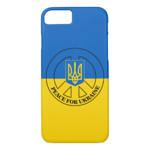 Peace for Ukraine, Ukrainian Flag, Tryzub emblem Case-Mate iPhone Case