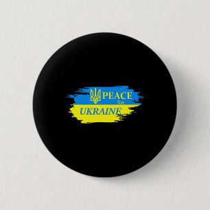 Peace For Ukraine Ukrainian Flag Ukraine Logo 1  2 Inch Round Button