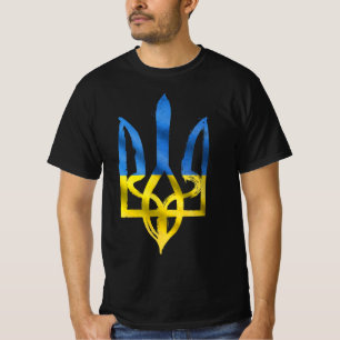 Peace for Ukraine Ukrainian vintage trident suppor T-Shirt