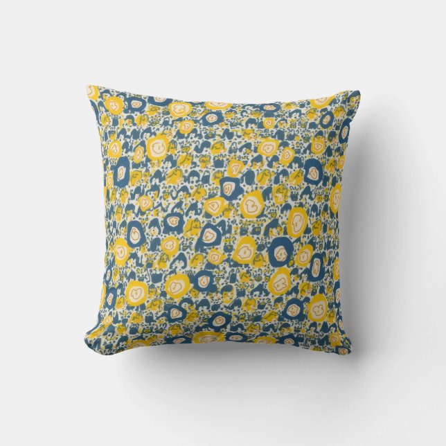 Peace for Ukrainian children Throw Pillow (Front)