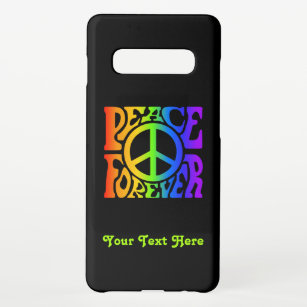 Peace Forever Vintage Retro Rainbow Graphic Samsung Galaxy Case