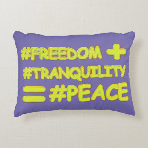 "PEACE FORMULA EQUATION" Cute Design. Buy Now Accent Pillow