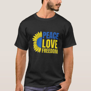 Peace Freedome Love Solidarity Ukraine Support T-Shirt