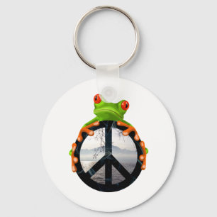 peace frog1 keychain