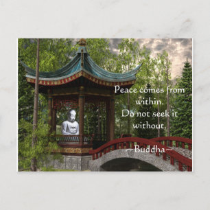 Peace From Within, Buddha Quote Postcard