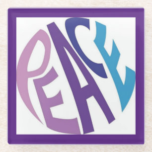 PEACE  GLASS COASTER