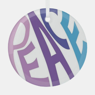 PEACE GLASS ORNAMENT