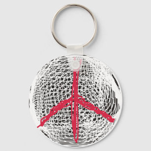 Peace Globe no war no fighting no violence love Keychain