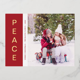 Peace Gold Foil Holiday Card
