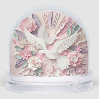 Peace & Grace – Dove and Cross Papercut Pastel Art
