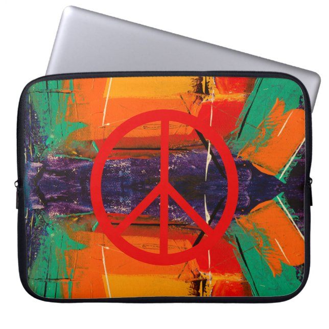 Peace & Graffiti Laptop Sleeve (Front)