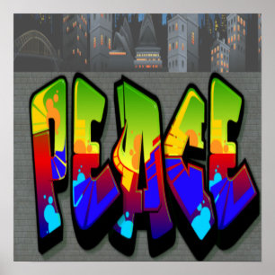 Peace Graffiti Poster