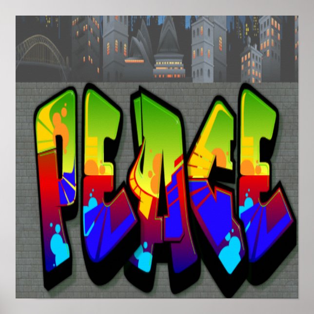 Peace Graffiti Poster (Front)