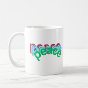 Peace Graphic Unity Positive Retro Inspiration Coffee Mug