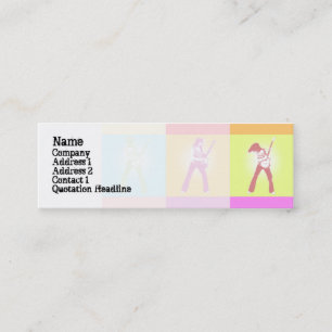 Peace Guitar  - Skinny Mini Business Card