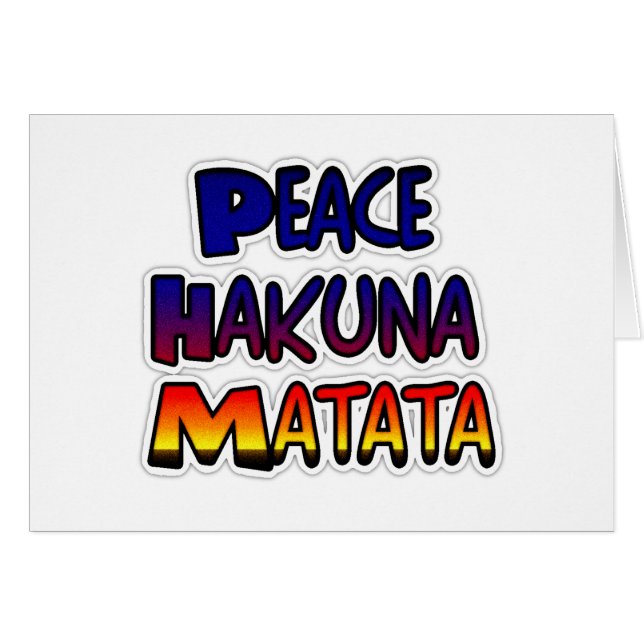 Peace Hakuna Matata Cadeaux Produits (Devant horizontal)