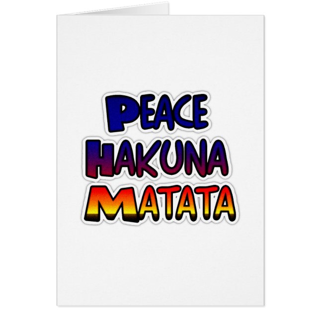 Peace Hakuna Matata Cadeaux Produits (Devant)