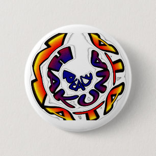 "Peace Hakuna Matata" Circular Art Print 2 Inch Round Button