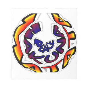 "Peace Hakuna Matata" Circular Art Print Notepad