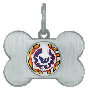 "Peace Hakuna Matata" Circular Art Print Pet Tag
