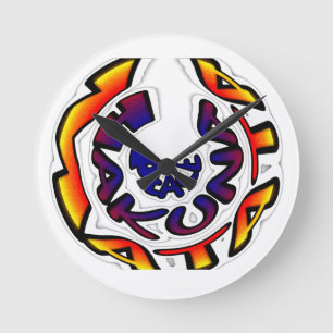 "Peace Hakuna Matata" Circular Art Print Round Clock