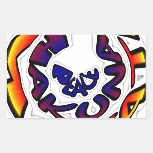 "Peace Hakuna Matata" Circular Art Print Sticker