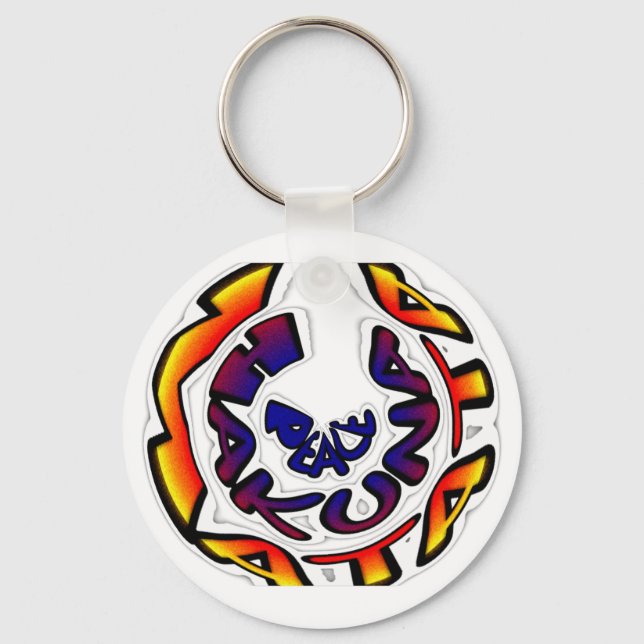 Peace Hakuna Matata Gifts Keychain (Front)