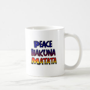 Peace Hakuna Matata Gradient Art Coffee Mug