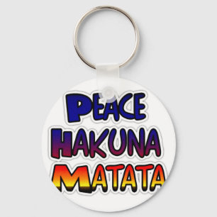 Peace Hakuna Matata Gradient Art Keychain