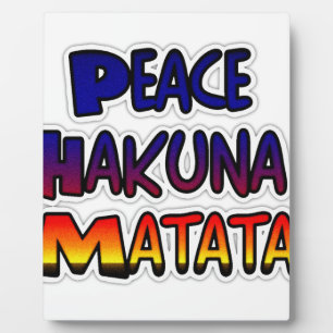 Peace Hakuna Matata Gradient Art Plaque