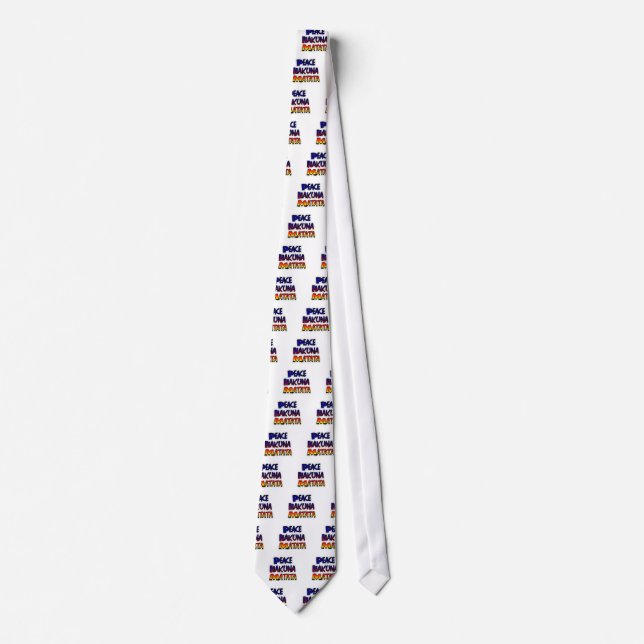 Peace Hakuna Matata Gradient Art Tie (Front)