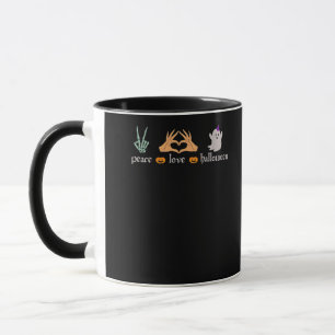 Peace Halloween Peace Sign Skeleton Witch's Hands  Mug